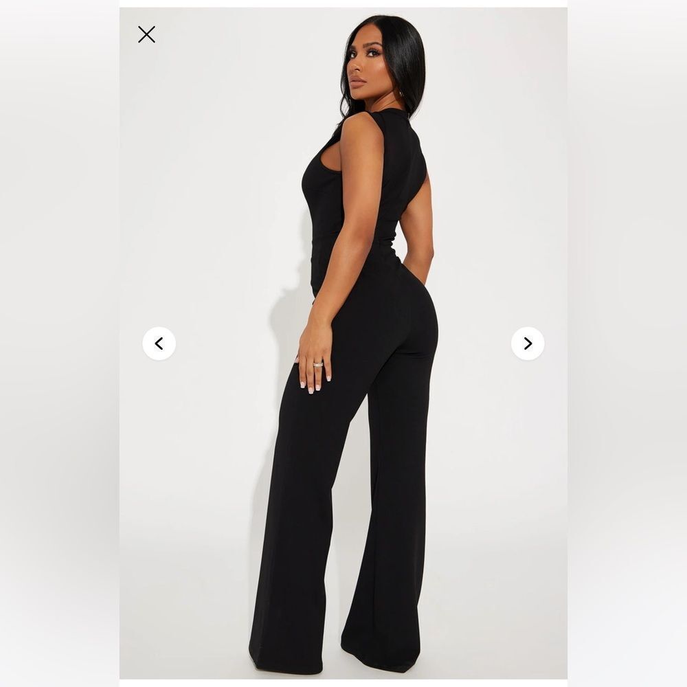 NWT - Fashion Nova Brooklyn Jumpsuit - Black - Size 2X - Picture 3 of 6